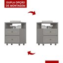 Ver imagem 5 de Mesa de Cabeceira Americano 2 Gavetas Cinza - Móveis Henn