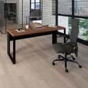 Ver imagem 1 de Escrivaninha Industrial 170cm X 60cm Pés Metal F5 Office