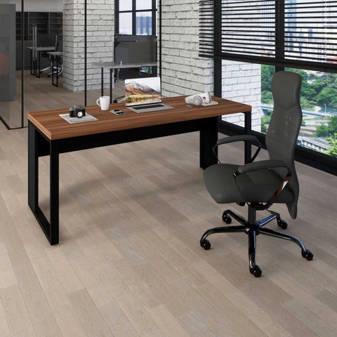Escrivaninha Industrial 170cm X 60cm Pés Metal F5 Office