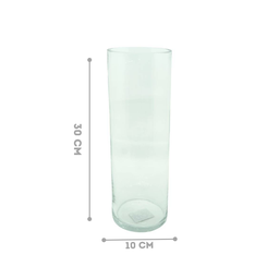 Vaso de Vidro Tubo 30x10cm Transparente Decoração Elegante e Minimalista para Arranjos Florais - 2