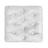 Puff Decorativo Madri Capitonê Suede Branco com Strass - 3
