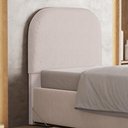 Ver imagem 2 de Cabeceira Cama Box 100cm Orgânica Lanna W01 Linho Bege - Lyam Decor
