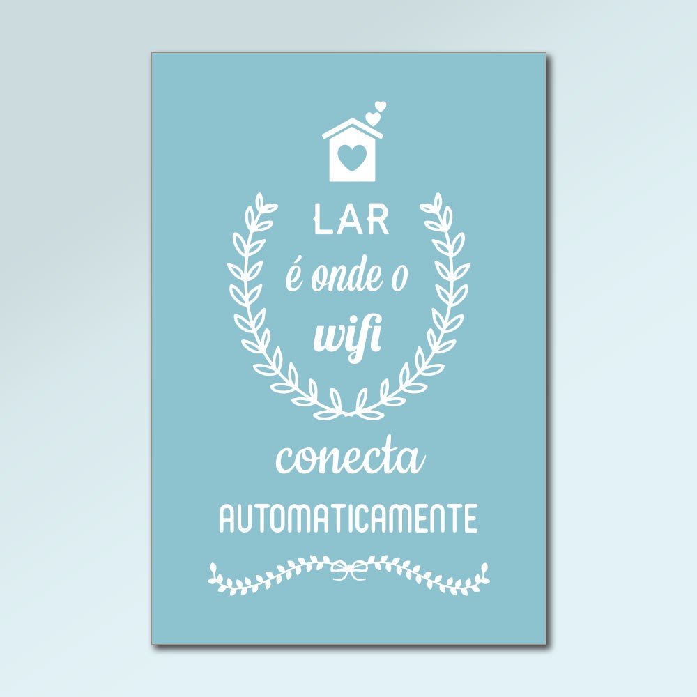 Placa Decorativa - Wi-fi Arte Destaque 20 X 30 Cm - 3