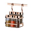 Ver imagem 1 de Suporte Porta Condimentos e Temperos 6 Galhetas Cobre para Barra - 2808rg - Future