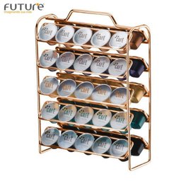 Suporte Porta 50 Cápsulas Café Nespresso Rosé Gold - 1147RG Future - 1