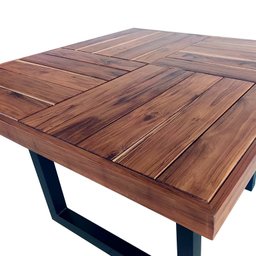 Mesa Industrial Detroit Quadrada Teca 90cm - 3