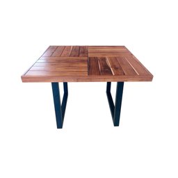 Mesa Industrial Detroit Quadrada Teca 90cm - 2