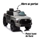 Ver imagem 3 de Mini Caminhonete Carro Elétrico Infantil Toyota Tundra Bateria 12V Cinza Importway Bw-280CZ Bw-280CZ