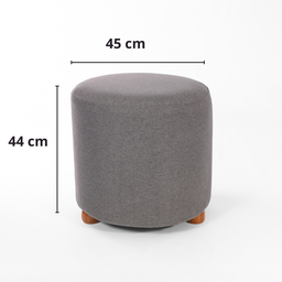 Puff Decorativo Moderno Redondo Linho Turim - 3
