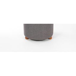 Puff Decorativo Moderno Redondo Linho Turim - 2