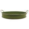 Bandeja Redonda Galvanizada Verde Com Alças Yoi - 1