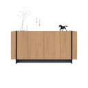 Ver imagem 6 de Aparador Buffet 4 Portas Oliwia 160cm Sala Jantar Freijó/preto Fosco C04 - D’Rossi