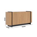 Ver imagem 4 de Aparador Buffet 4 Portas Oliwia 160cm Sala Jantar Freijó/preto Fosco C04 - D’Rossi