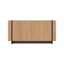 Ver imagem 7 de Aparador Buffet 4 Portas Oliwia 160cm Sala Jantar Freijó/preto Fosco C04 - D’Rossi