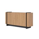 Ver imagem 1 de Aparador Buffet 4 Portas Oliwia 160cm Sala Jantar Freijó/preto Fosco C04 - D’Rossi