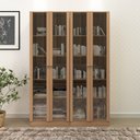 Ver imagem 2 de Conjunto de Armários 2 Portas de Vidro Amêndoa Tecnomobili