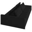 Ver mais imagens de Sofá Ilha Modular com Puff para Sala Living 232cm Georgia K04 Veludo Preto - Mpozenato