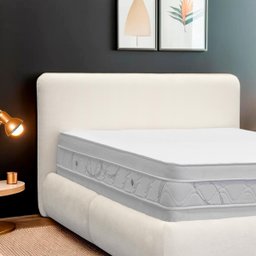 Kit Cama Box Queen Size + Cabeceira Orgânica Moscou 160cm Bouclê - Sofa Store:bouclê Bege Marfim - 6