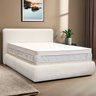 Kit Cama Box Queen Size + Cabeceira Orgânica Moscou 160cm Bouclê - Sofa Store:bouclê Bege Marfim - 1