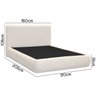 Kit Cama Box Queen Size + Cabeceira Orgânica Moscou 160cm Bouclê - Sofa Store:bouclê Bege Marfim - 7
