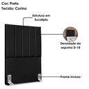 Ver imagem 4 de Cabeceira Solteiro 90 Cm com Frame Dalia Corino Preto Artte