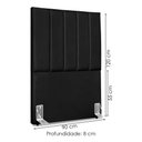 Ver imagem 3 de Cabeceira Solteiro 90 Cm com Frame Dalia Corino Preto Artte