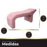 Maca Estofada Julia para Estetica Facial Sombrancelha Suede Rosa Bebe - 5