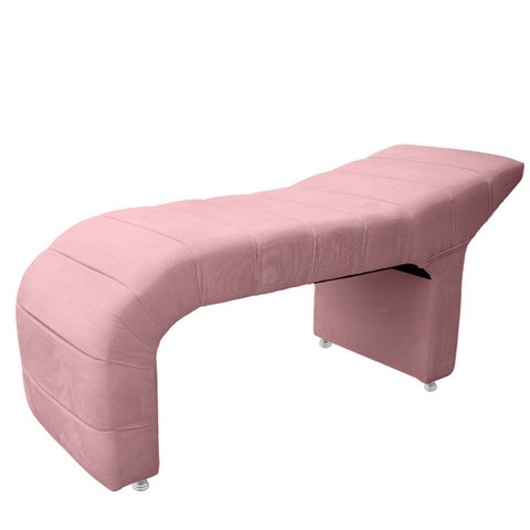 Maca Estofada Julia para Estetica Facial Sombrancelha Suede Rosa Bebe