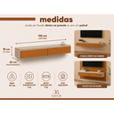 Ver imagem 5 de Rack Suspenso para Painel ou TV até 55 Polegadas 2 Gavetas 135 Aura Off Cedro
