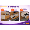 Ver imagem 4 de Rack Suspenso para Painel ou TV até 55 Polegadas 2 Gavetas 135 Aura Off Cedro
