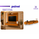 Ver imagem 6 de Rack Suspenso para Painel ou TV até 55 Polegadas 2 Gavetas 135 Aura Cedro