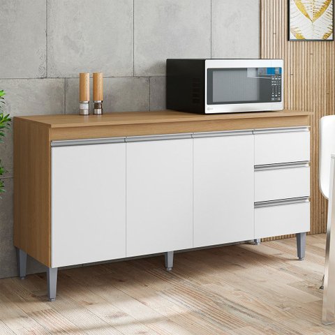 Balcão Andréia Cozinha 150cm Ajl Móveis