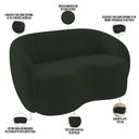 Ver imagem 4 de Sofá 3 Lugares 180cm Sala de Estar Living Oscar K01 Veludo Verde