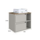 Ver imagem 5 de Gabinete de Banheiro com Cuba Crpro-BAL019 Suspenso 1 Porta 1 Gaveta MDP 60cm Mel-Arenas Multimó
