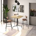 Ver imagem 4 de Mesa para Sala de Jantar Bistrô Quadrada 80cm Barcelona Marrom/Ciliegio