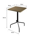Ver imagem 2 de Mesa para Sala de Jantar Bistrô Quadrada 80cm Barcelona Marrom/Ciliegio