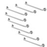 Barra Alça Apoio 50cm Aço Inox Kit 8 Uni Idoso Gestante Cadeirante Acessibilidade Box Banheiro Escad - 1