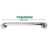 Barra Alça Apoio 50cm Aço Inox Kit 8 Uni Idoso Gestante Cadeirante Acessibilidade Box Banheiro Escad - 2
