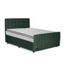 Cama com Cabeceira Casal Estofada Uvaia 140cm Suede: Verde - 1