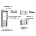 Ver imagem 5 de Armário de Cozinha Completa 100% Mdf 350cm Frentes Branco Brilho Acordes Madesa Xa01