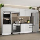 Ver imagem 1 de Armário de Cozinha Completa 100% Mdf 350cm Frentes Branco Brilho Acordes Madesa Xa01