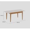 Mesa de Jantar Extensível 1.20 a 1.60 Pés Madeira Flip:mel/off White - 4