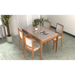 Mesa de Jantar Extensível 1.20 a 1.60 Pés Madeira Flip:mel/off White - 3