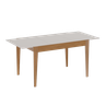 Mesa de Jantar Extensível 1.20 a 1.60 Pés Madeira Flip:mel/off White - 2