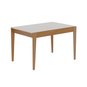 Mesa de Jantar Extensível 1.20 a 1.60 Pés Madeira Flip:mel/off White