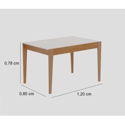 Mesa de Jantar Extensível 1.20 a 1.60 Pés Madeira Flip:mel/off White - 5