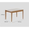 Mesa de Jantar Extensível 1.20 a 1.60 Pés Madeira Flip:mel/off White - 5