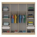 Ver imagem 7 de Guarda-Roupa Infantil Americano 4 Portas 2 Gavetas Alecrim Yescasa Branco/Savana