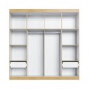 Ver imagem 3 de Guarda-Roupa Infantil Americano 4 Portas Provençal em MDF e 2 Gavetas Alecrim Yescasa Branco/Savana