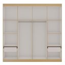 Ver imagem 5 de Guarda-Roupa Infantil Americano 4 Portas 2 Gavetas Alecrim Yescasa Branco/Savana